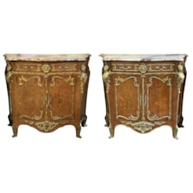Rare Pair of Louis XVI style side cabinets after Joseph Zwiener