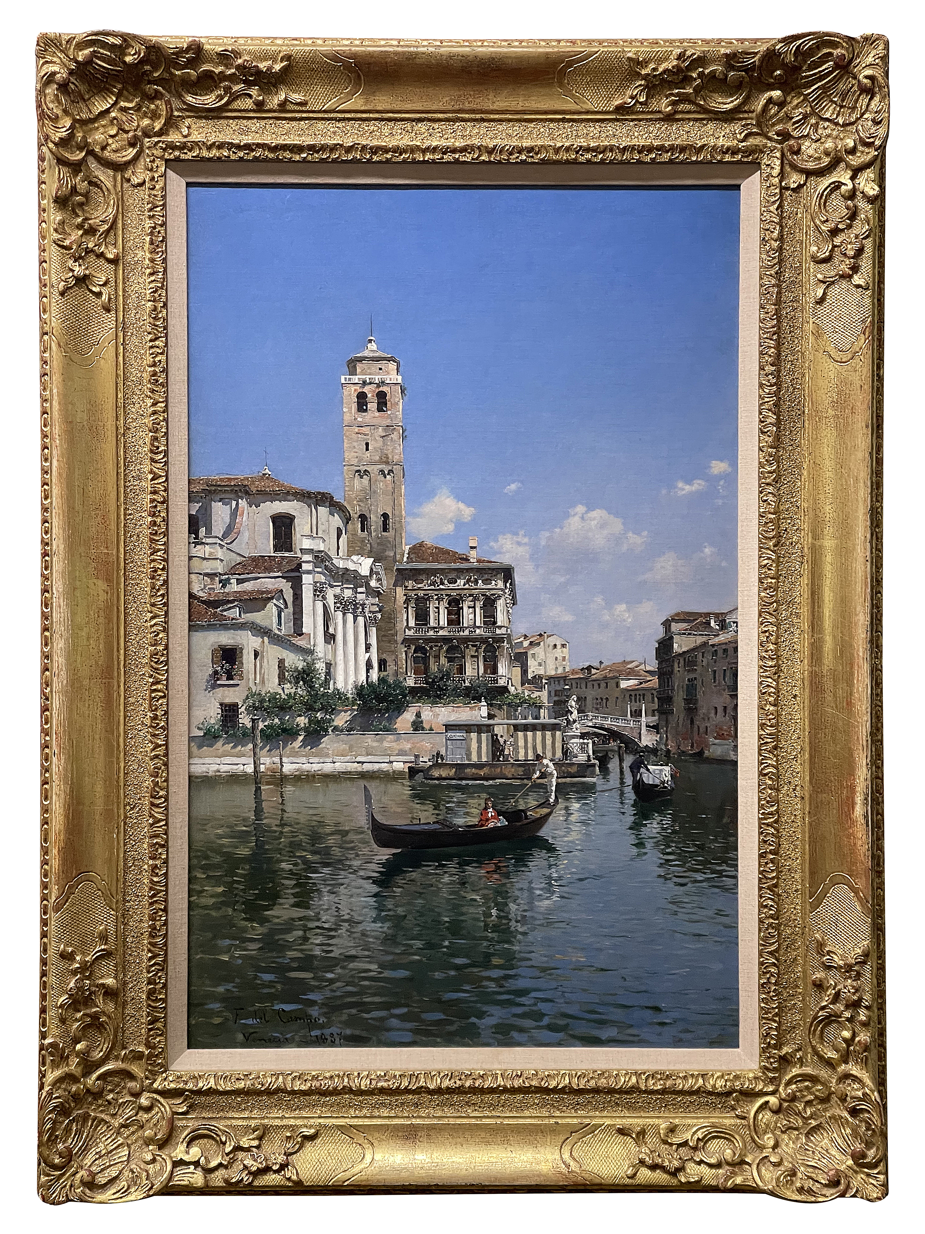 Oil on canvas of Venice by F.D. Campo