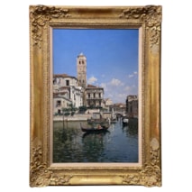 Oil on canvas of Venice by F.D. Campo