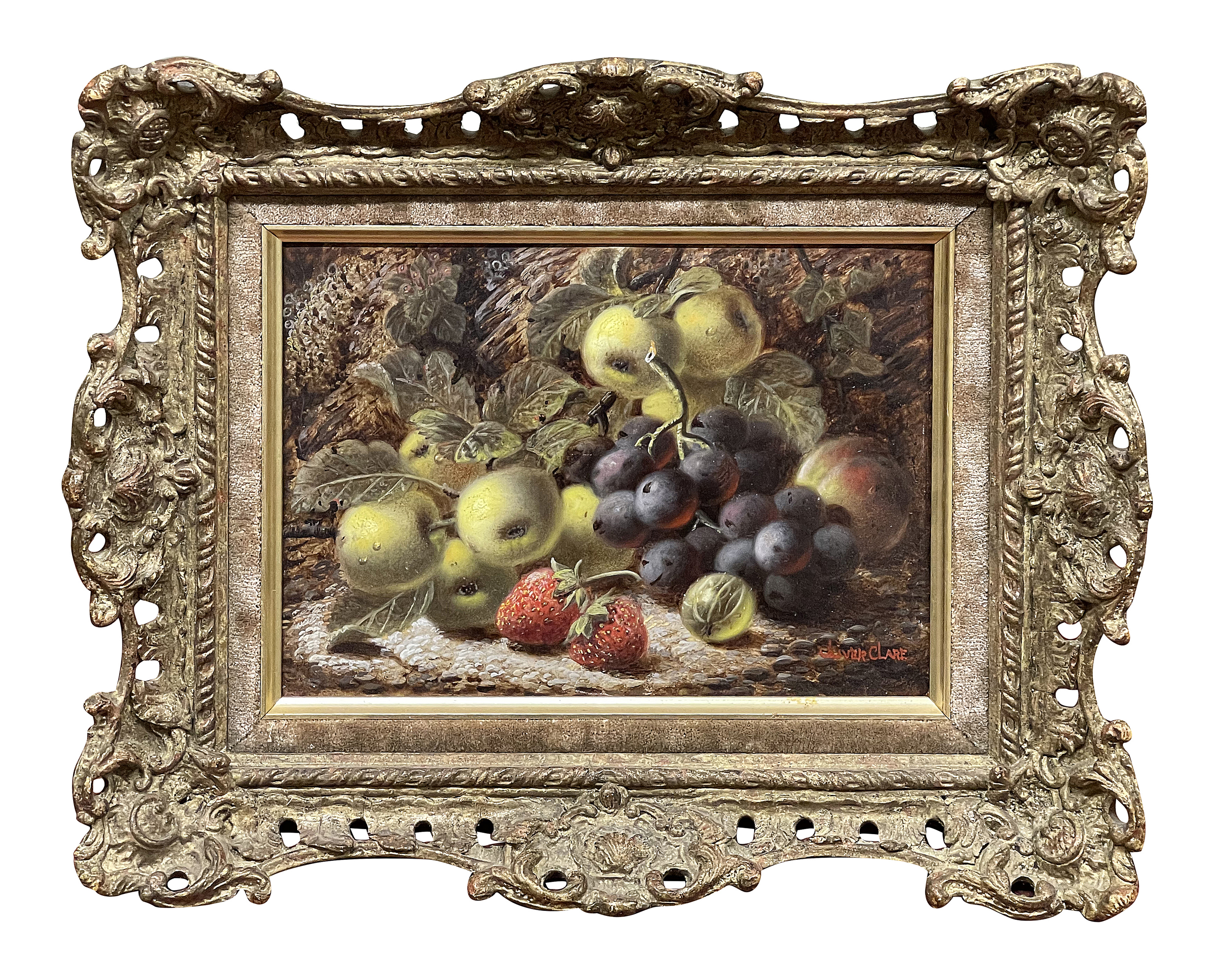 Oliver Clare, oil on board of Still Life. 15" wide.