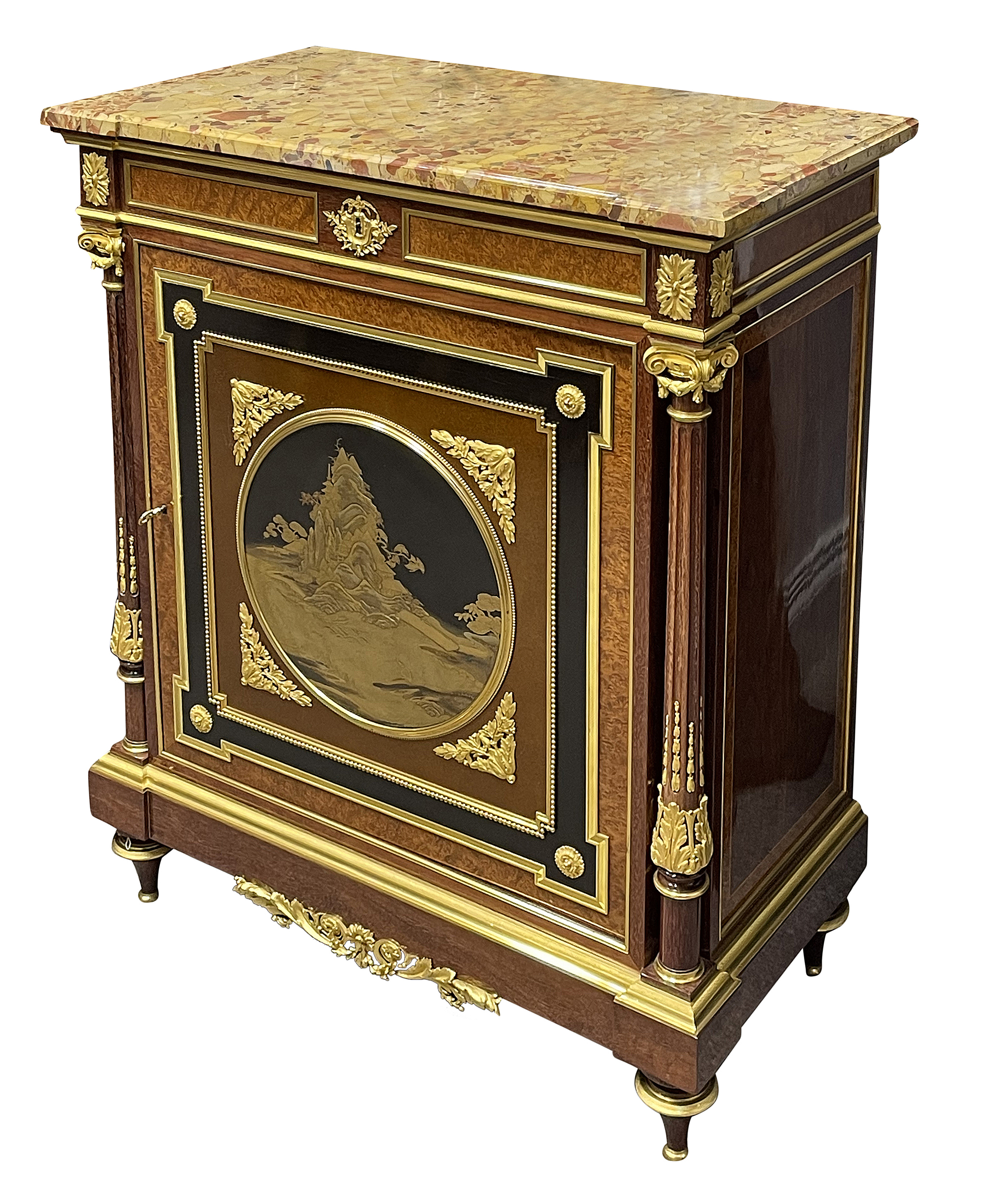 Fine quality Lacquer side cabinet after Beurdeley, 1890