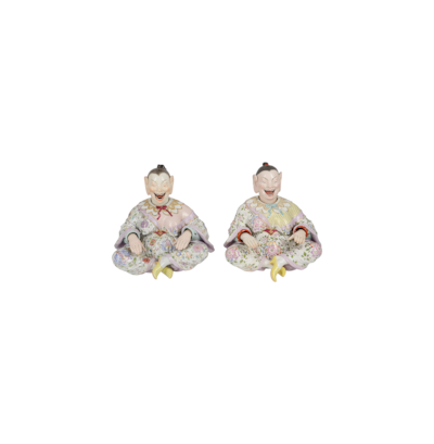 Rare pair of 19th Century Meissen nodding Pagodas.