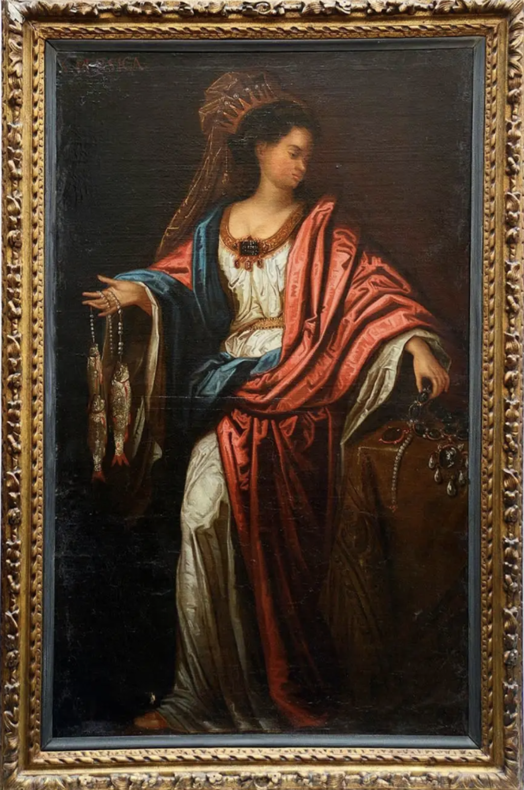 Pair 18th Century paintings of the Siblys Cumae + Delphi, circa 1700. French School.