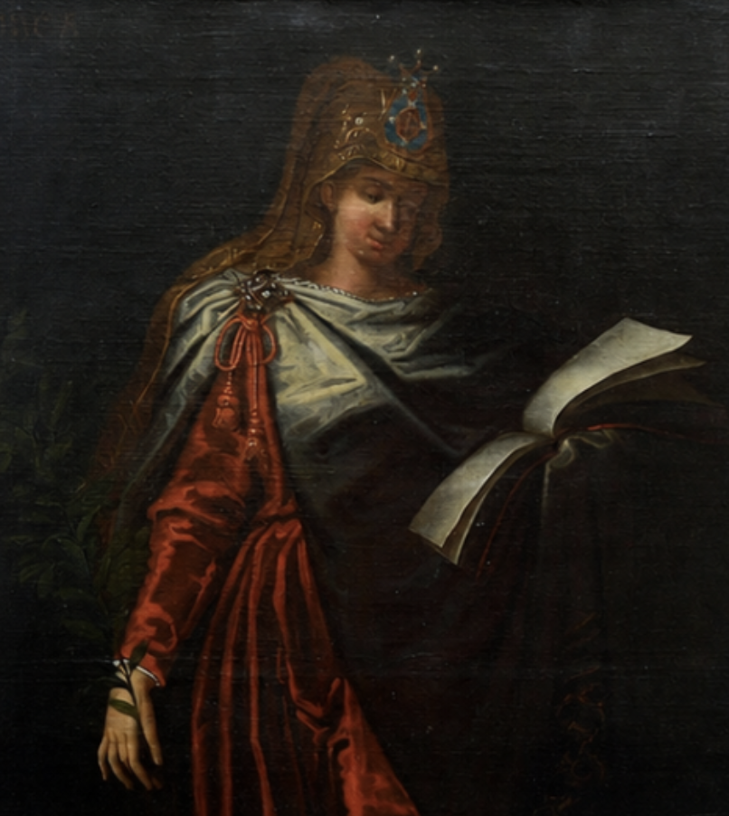 Pair 18th Century paintings of the Siblys Cumae + Delphi, circa 1700. French School.